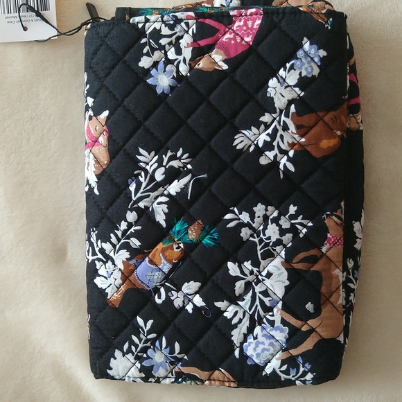 NWT $50 Vera Bradley Brush & Cosmetics Makeup Case Mirror Merry Mischief Bag - Picture 6 of 15